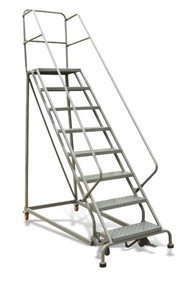 Stocky Steel Ladder Trolley 8 Steps RL358B, Rolling Ladder